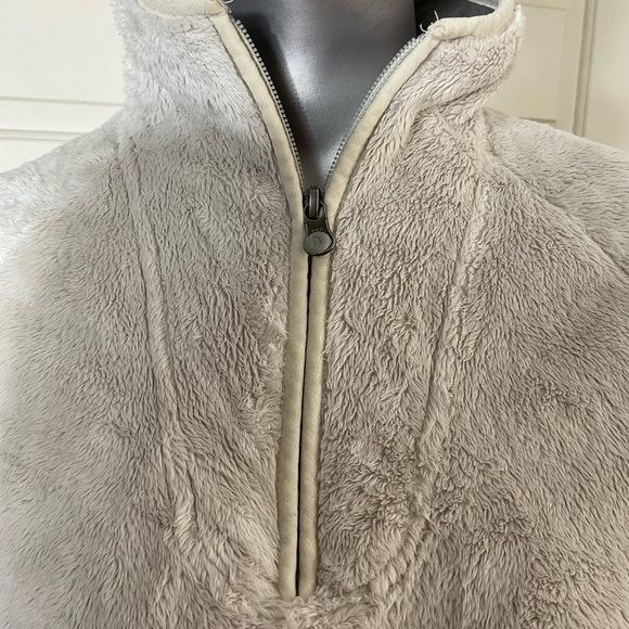 The North Face White Fleece Deep Pile Sherpa 1/4 Zip Pullover Women’s Size XS/tp - Picture 3 of 9
